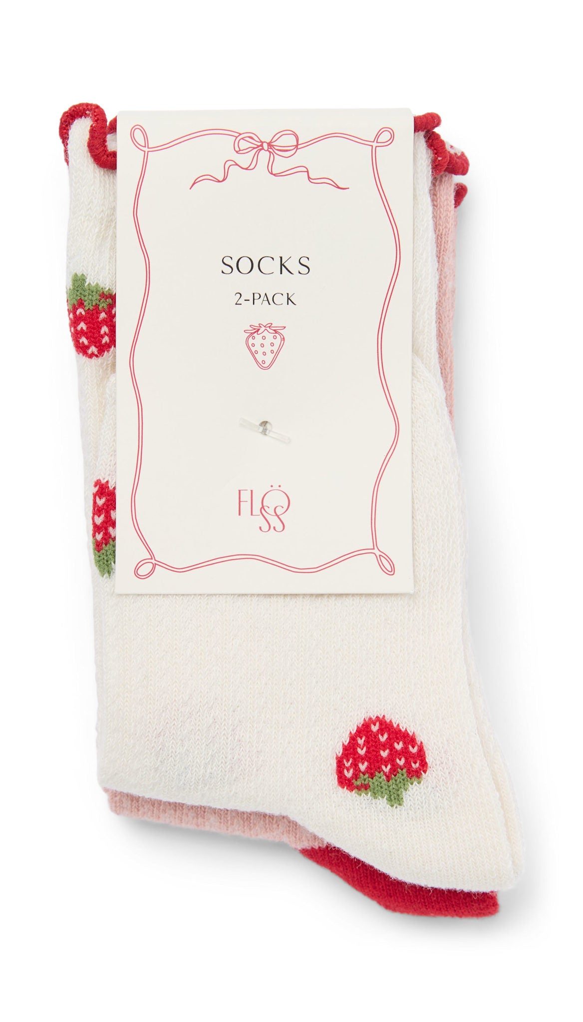 Vigga Socks 2 pack - Pointelle Berry 2-pack