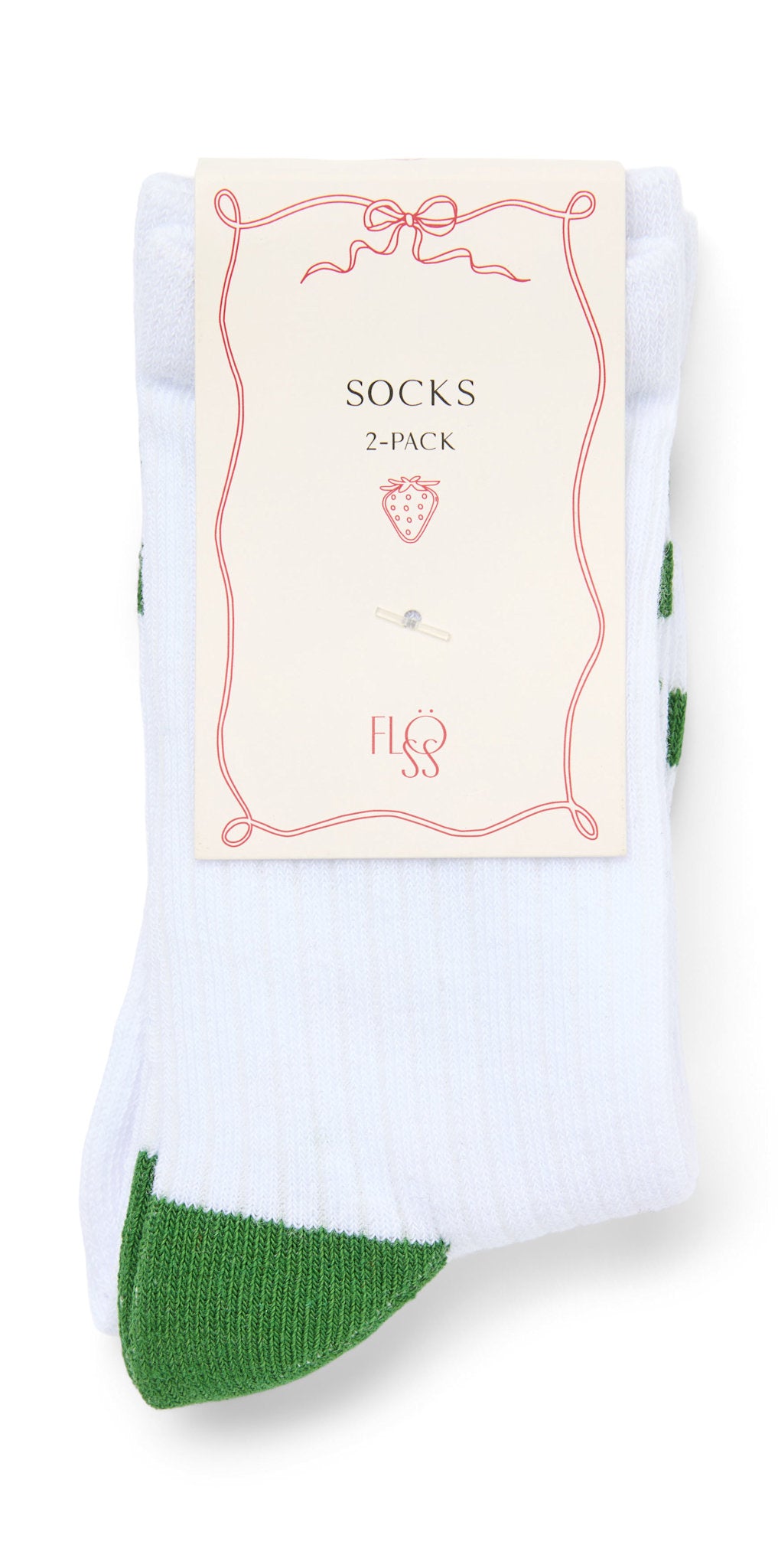 Vitus Socks 2 pack - White/Green Tennis 2-pack