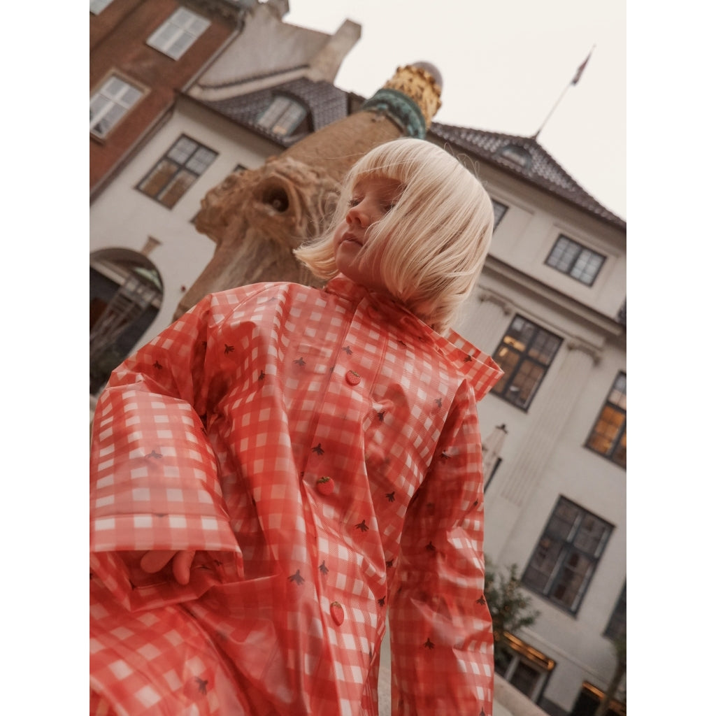 Flöss Aps Caila Raincoat Coat Berry Gingham