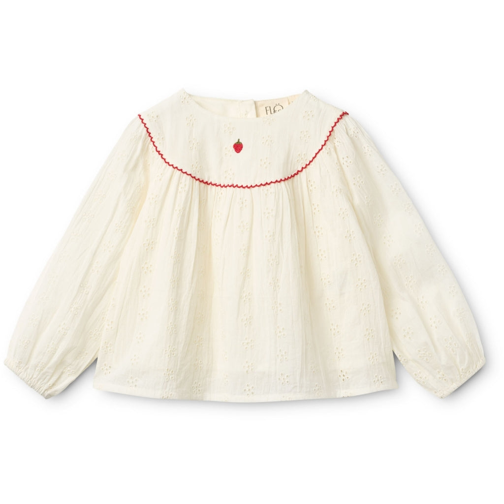 Flöss Aps Claire Blouse Blouse Ivory White