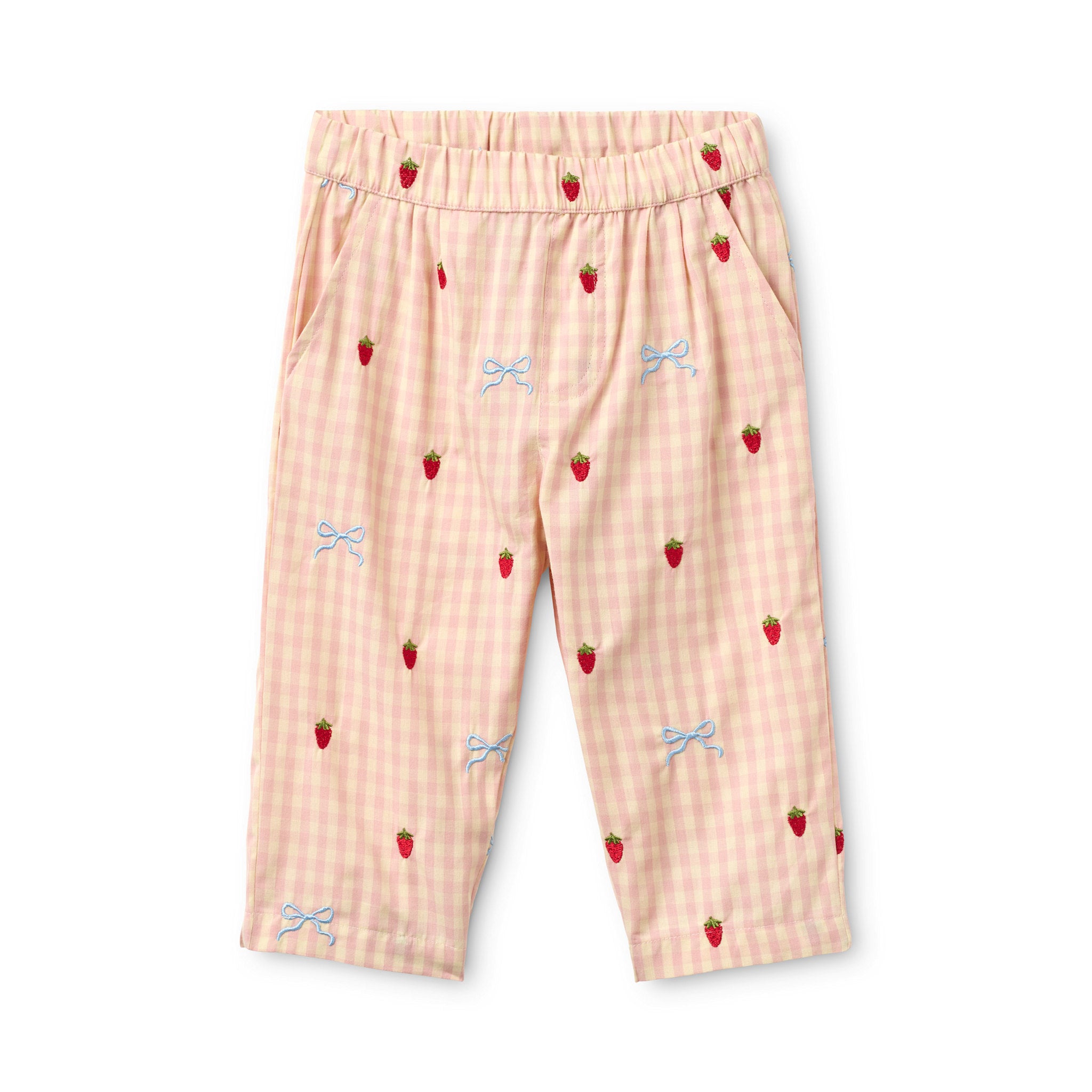 Dolly Bow Pants - Berry/bow Gingham