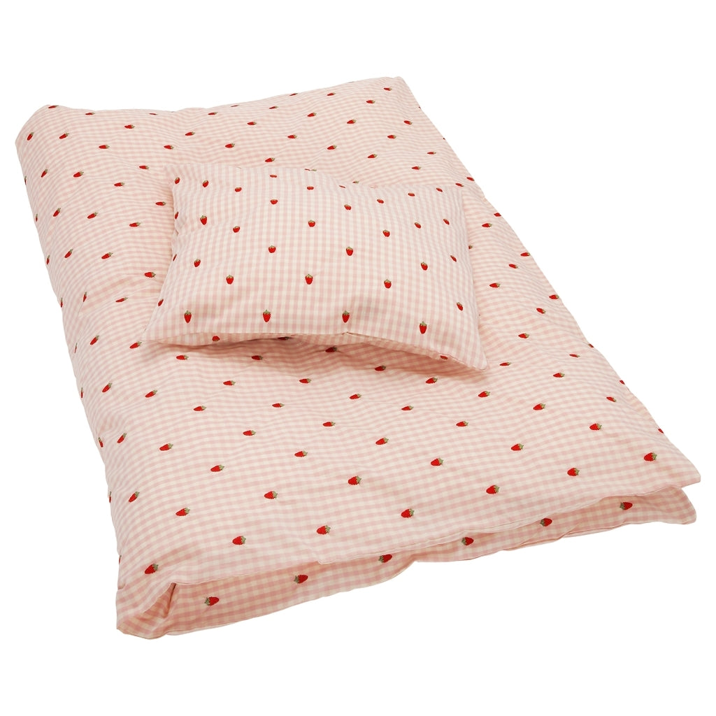 Flöss Aps Dolly Duvet+Pillow Junior Duvet cover Pink Berry Gingham