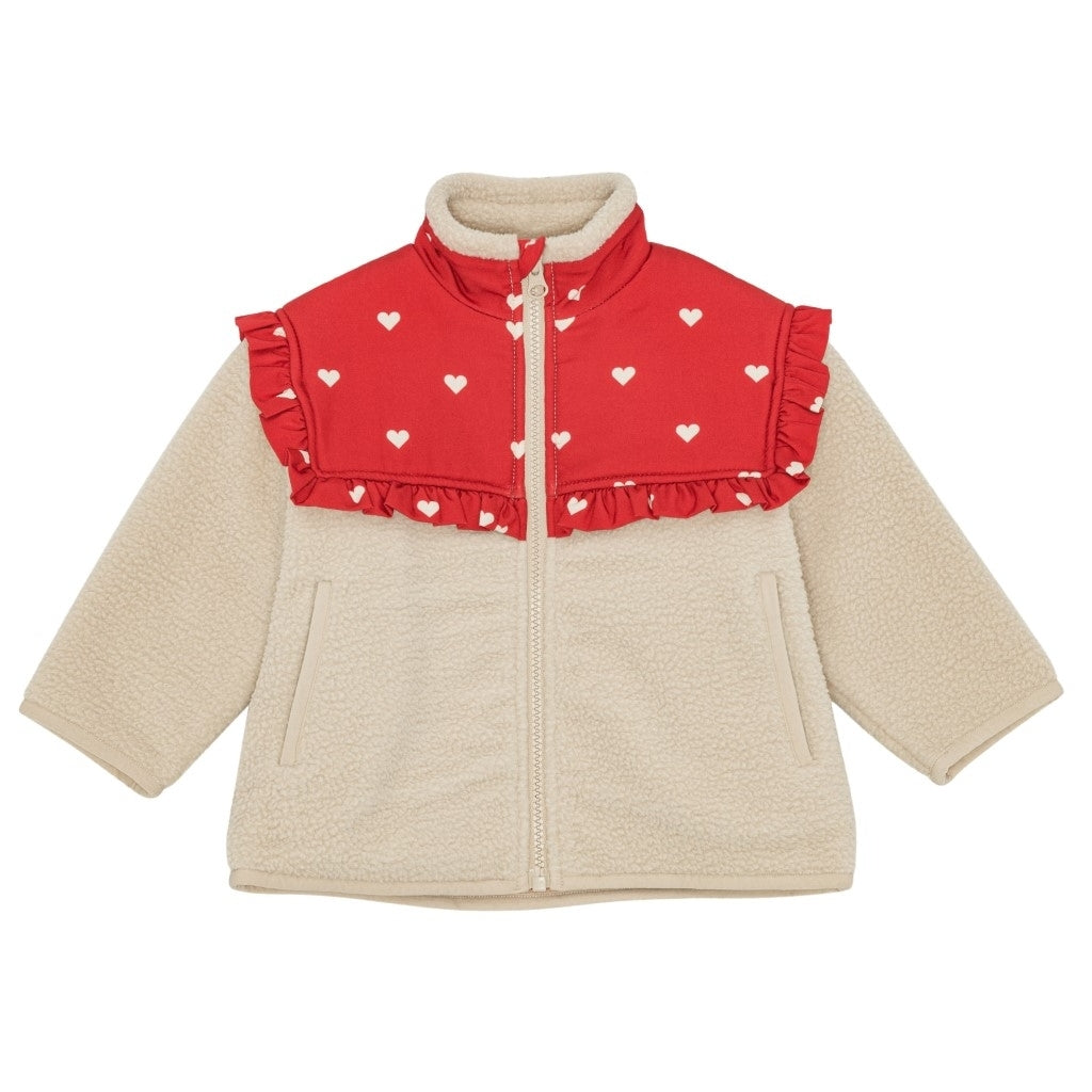 Flöss Aps Ellen Fleece Jacket Jacket Poppy Red/Soft White