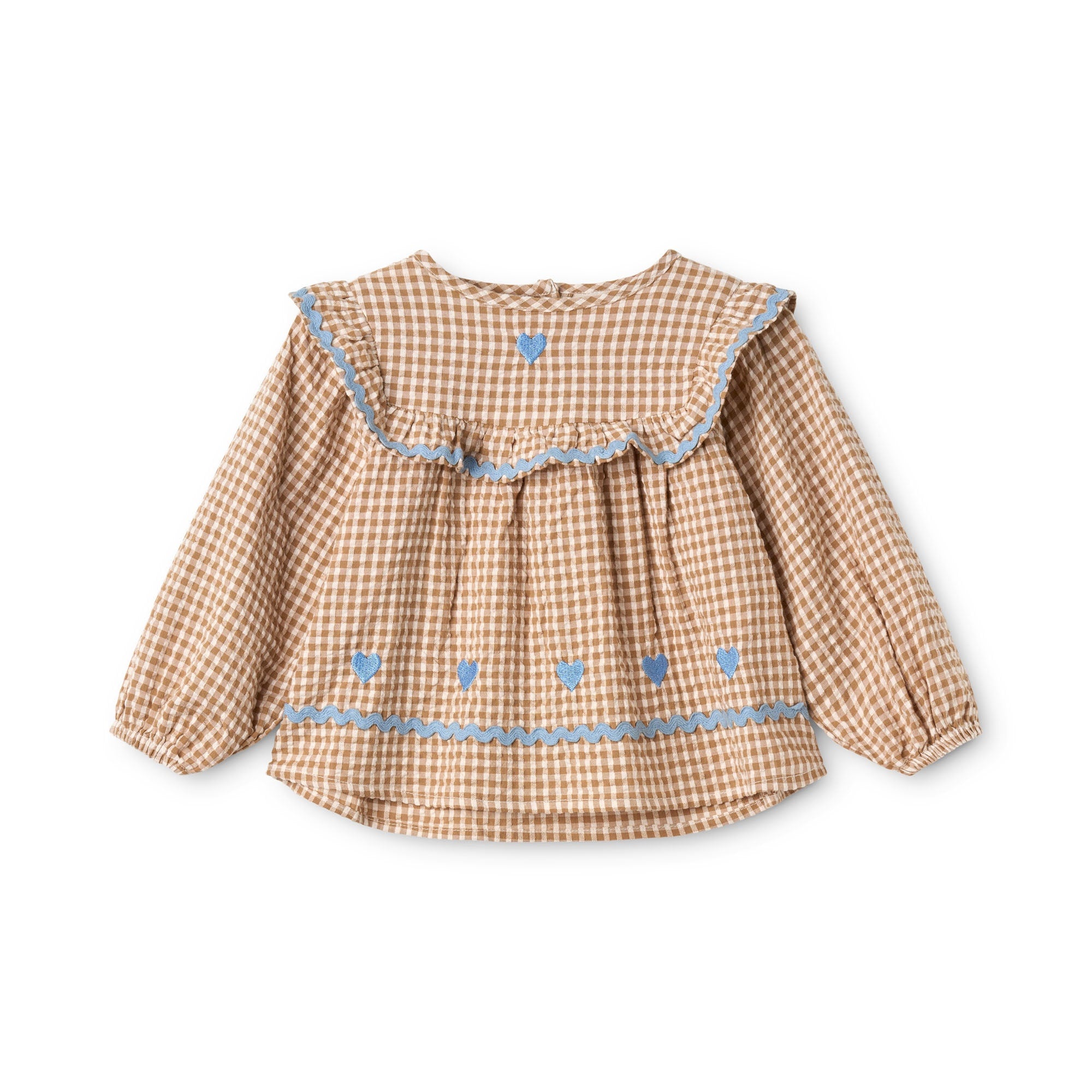 Ellis Blouse - Coffee Gingham