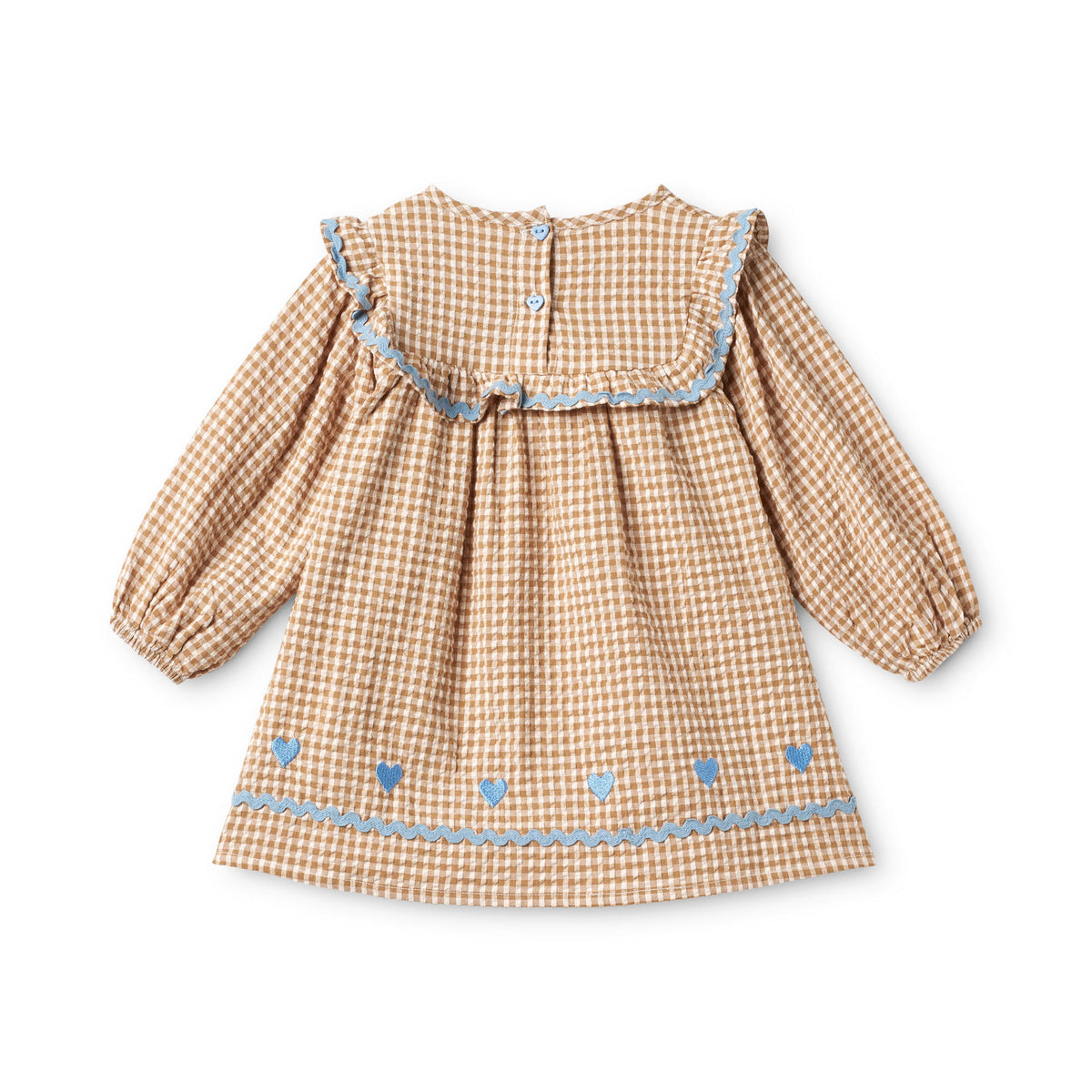 Ellis Dress - Coffee Gingham