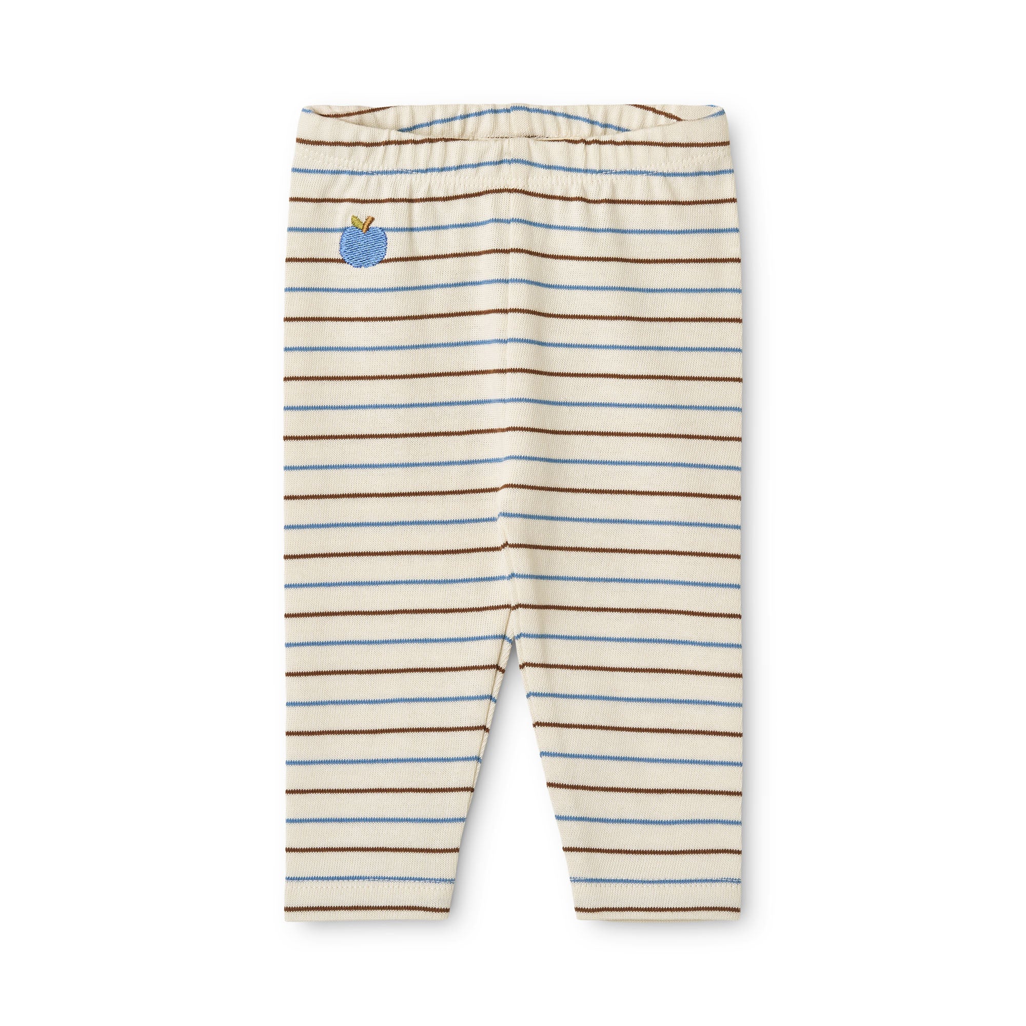 Emil Leggings - Brown-Blue Stripe