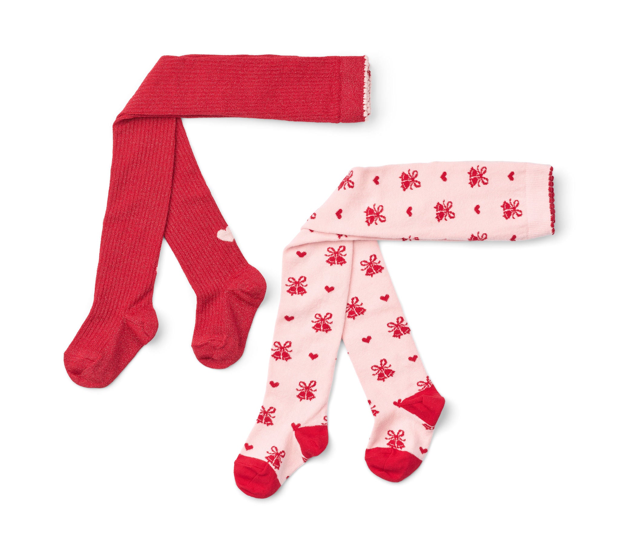 Vera Tights 2-pack - Pink-Red Glitter 2-pack