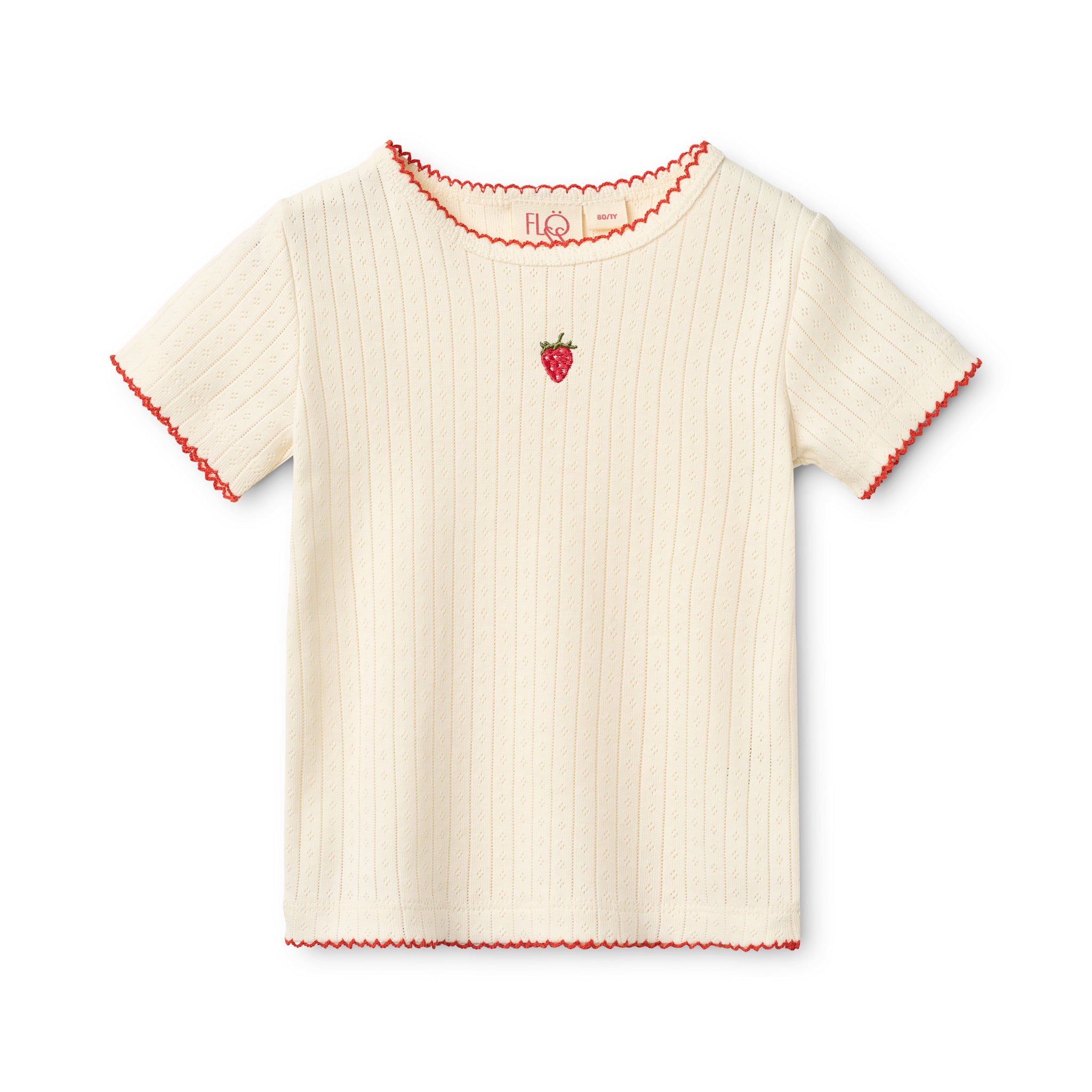 Flora SS Pointelle Blouse - Gentle Cream
