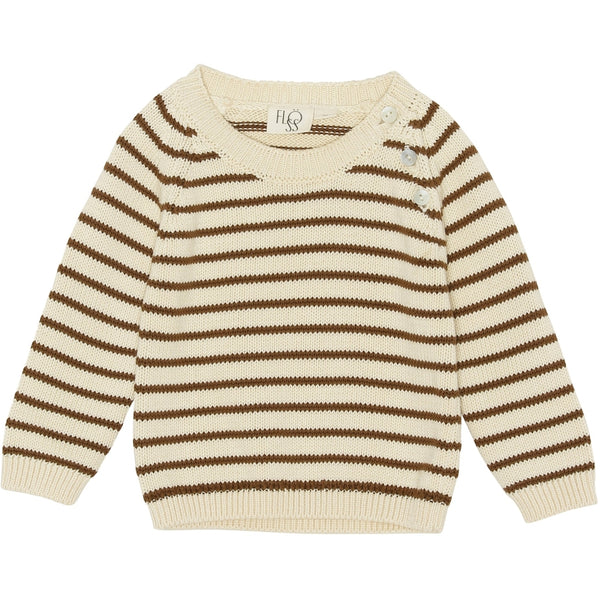 Flöss Aps Faith Sweater Sweater Walnut/Offwhite