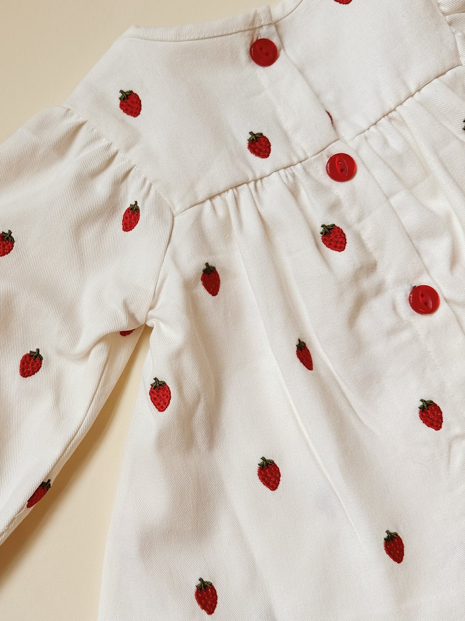 Cora Blouse - White Denim Berry