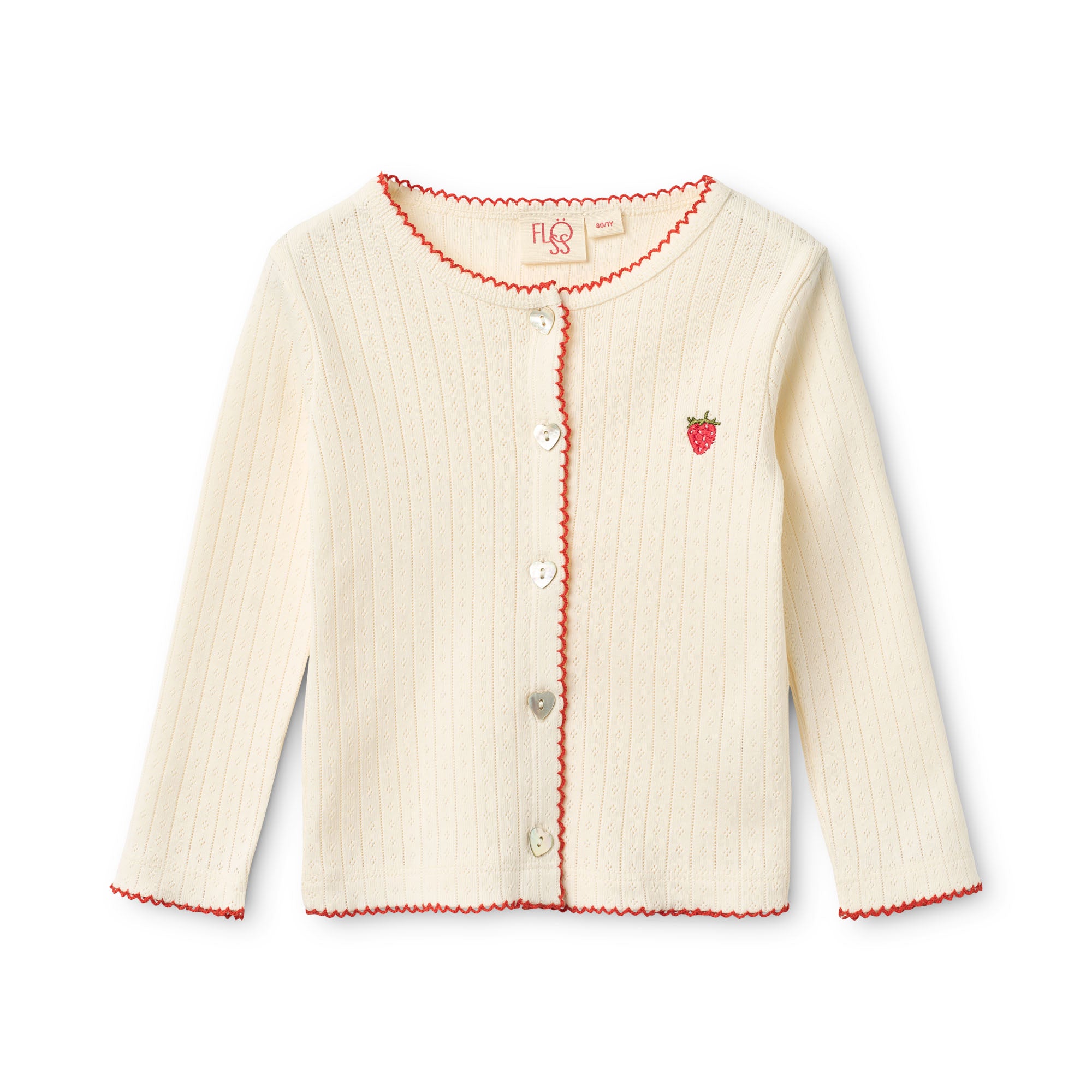 Flora Pointelle Cardigan - Gentle Cream