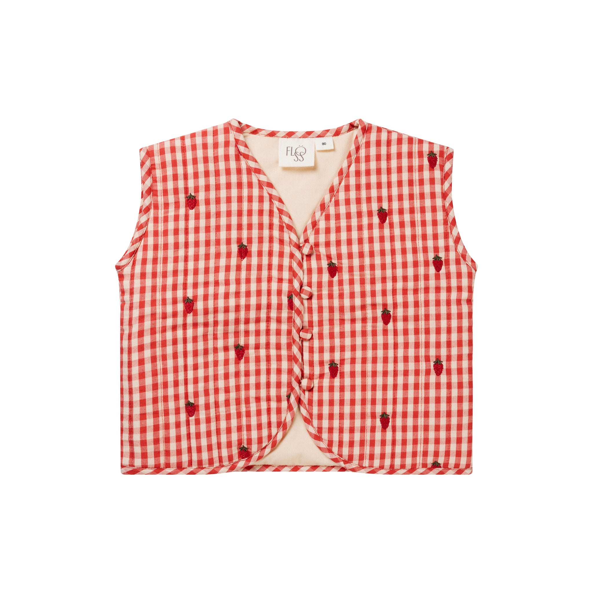 Molly Vest - Berry Gingham