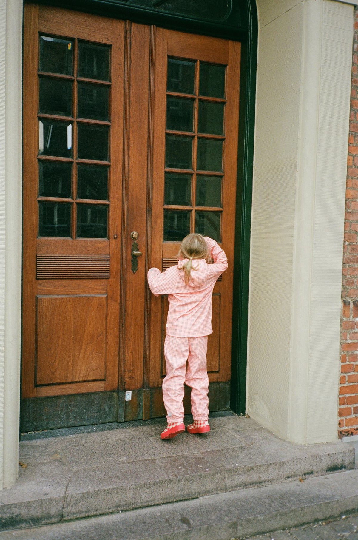 Dew Rainwear Set - Pink Rose Gingham