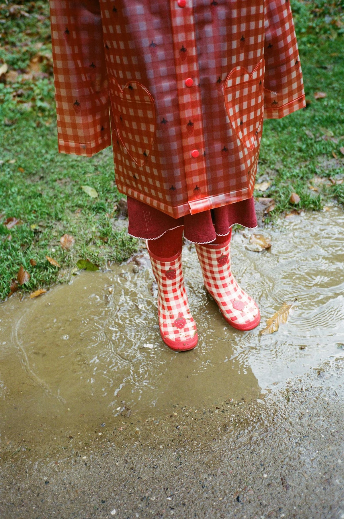 Misty Rain Boots - Berry Gingham