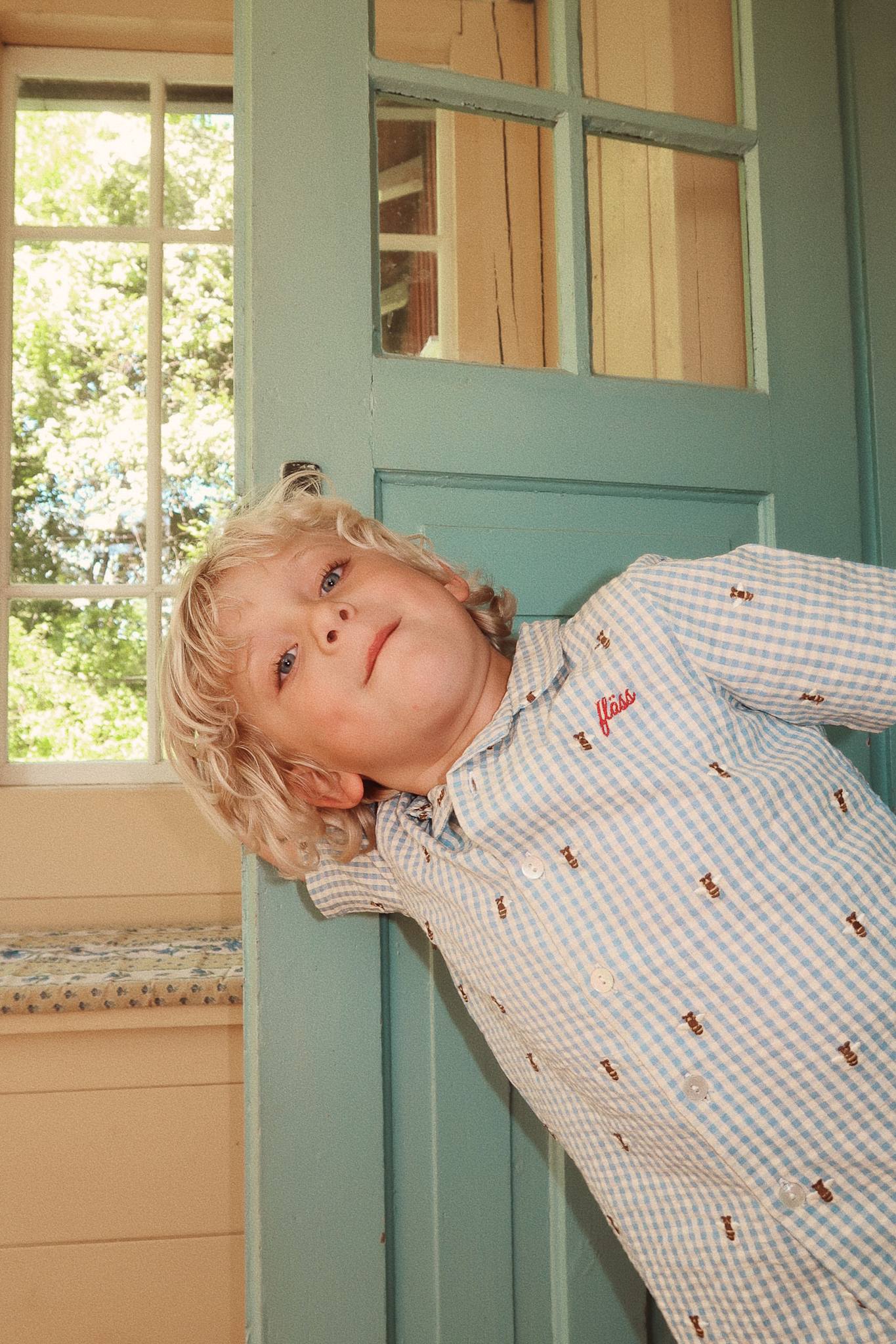 Oliver SS Shirt - Bee Gingham