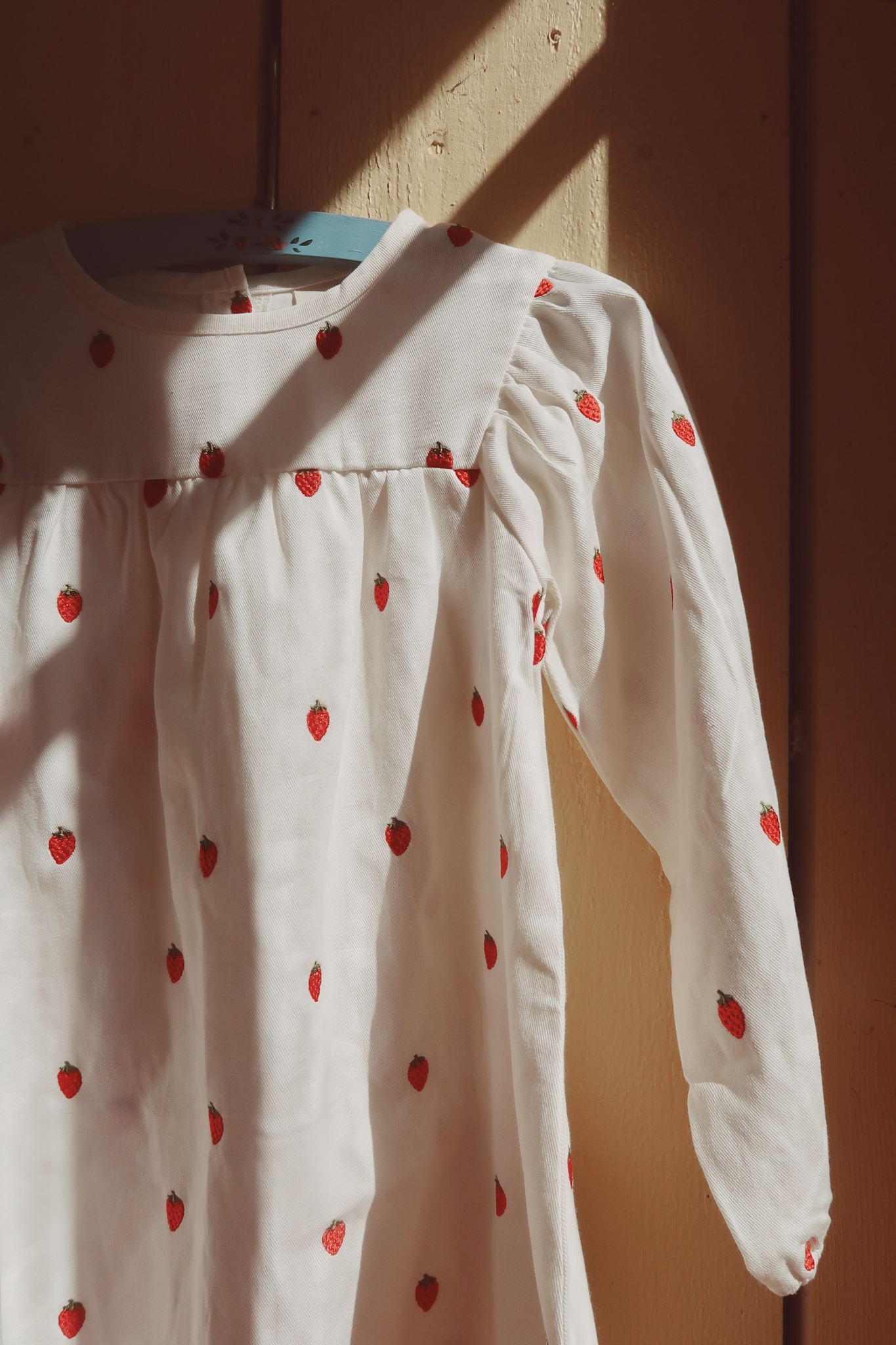Cora Dress - White Denim Berry