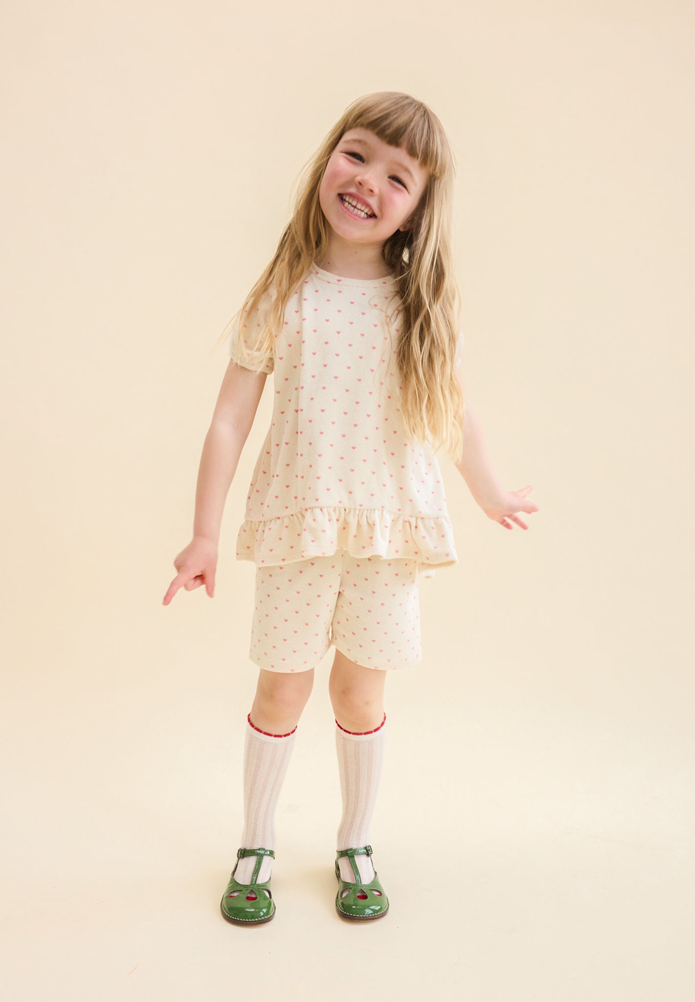 Nohr Blouse - Cream-Pink heart