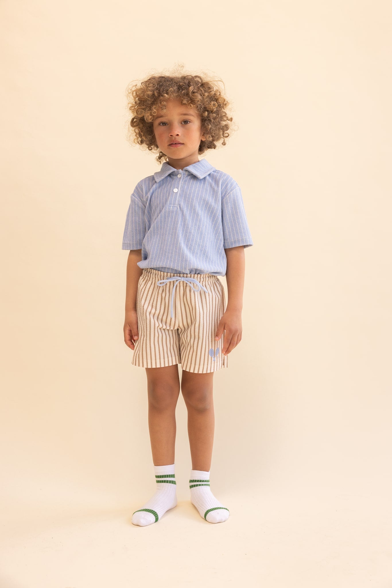 Nohr Shorts - Light Brown Stripe