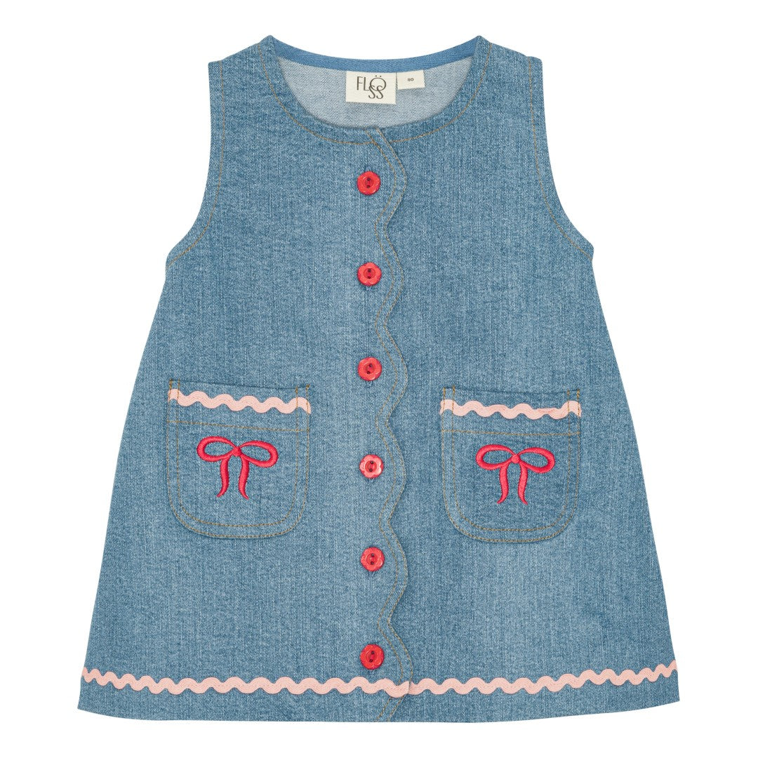 Hazel Dress - Mid Blue Rinse