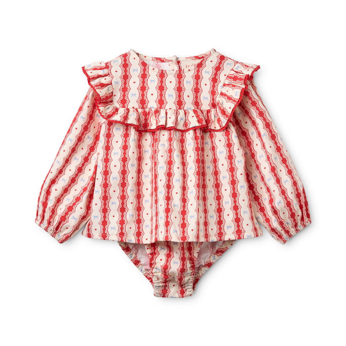Joy Romper - Lace Stripe