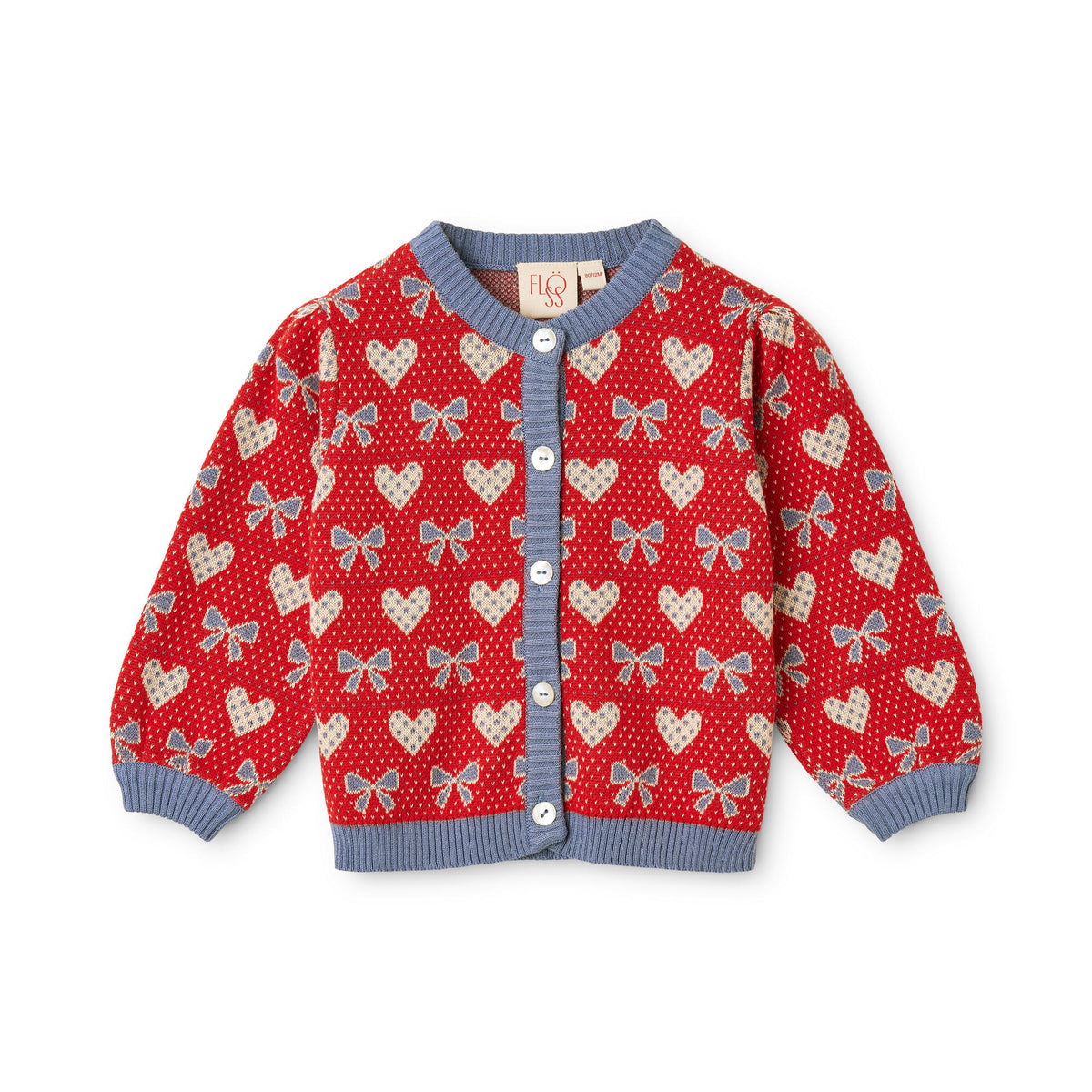 Josie Cardigan - Poppy Red Bow