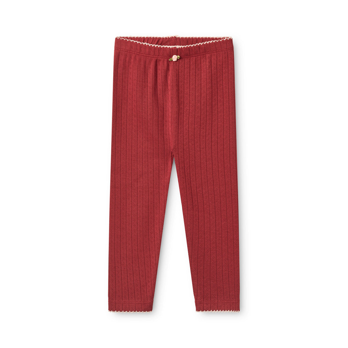 Liva Pointelle Leggings - Dark Cranberry