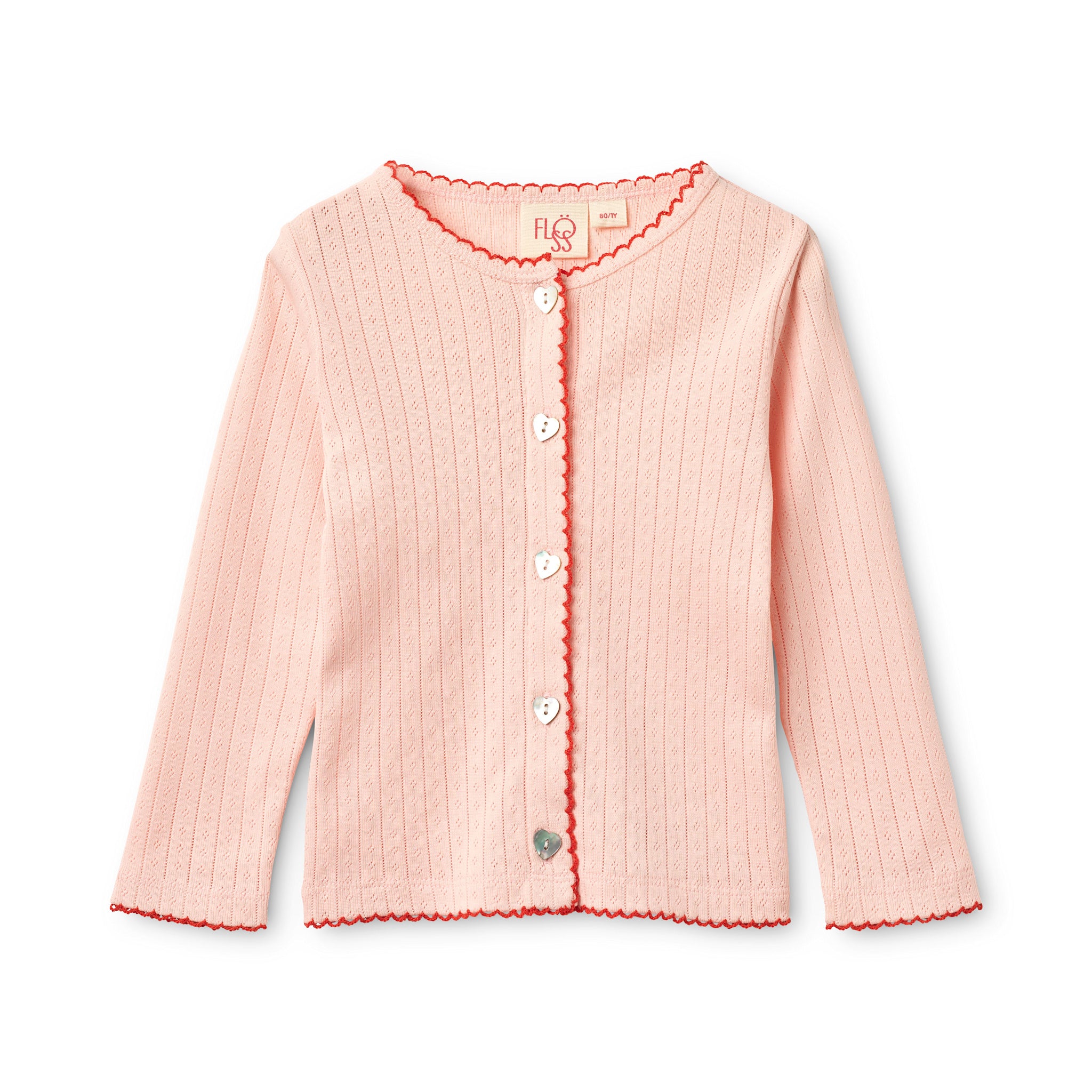Liva Pointelle Cardigan - Soft Rose
