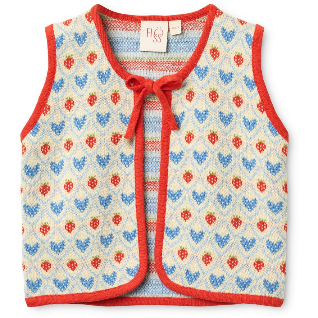 Flöss Aps Lea Vest Vest Berry Heart Mix