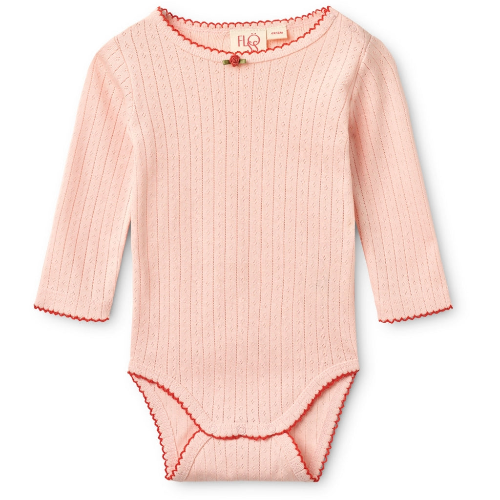 Flöss Aps Liva Pointelle Bodystocking Bodystocking Soft Rose