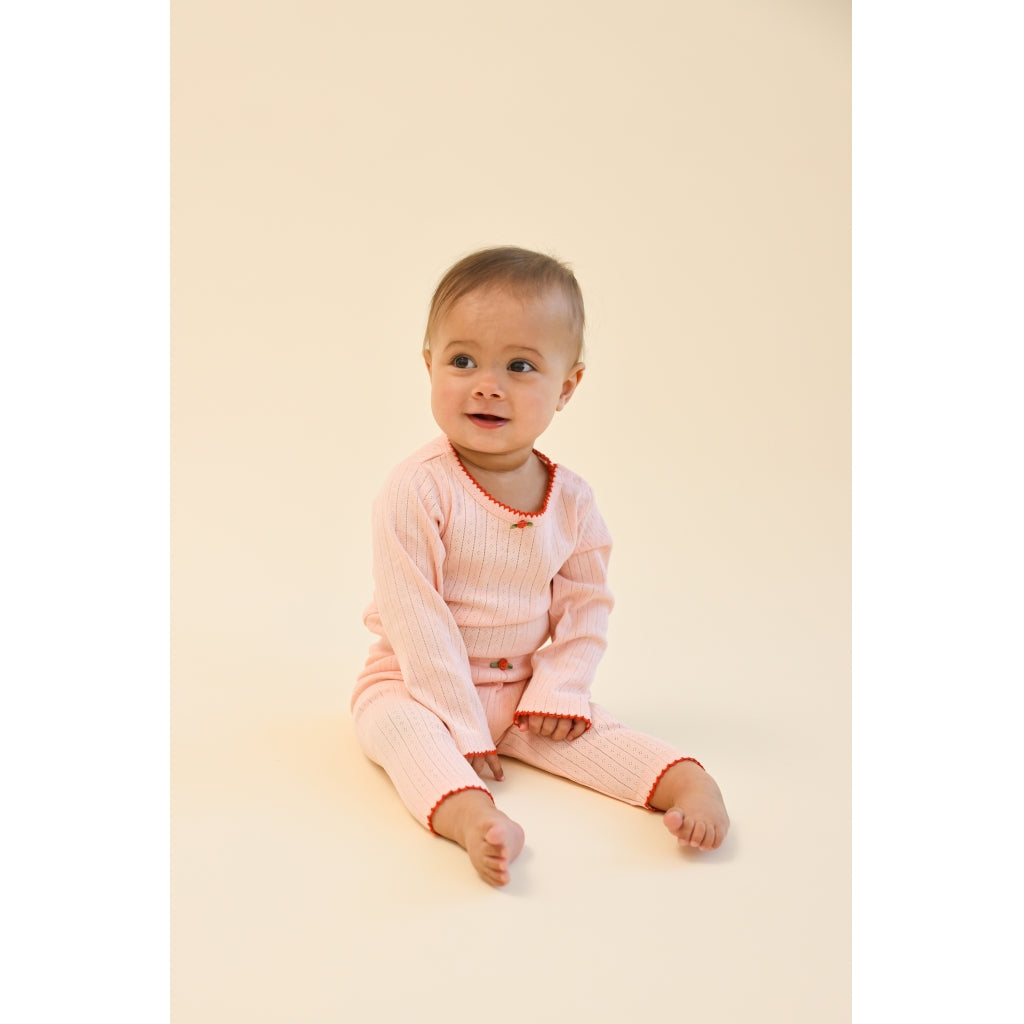 Flöss Aps Liva Pointelle Leggings Pants Soft Rose