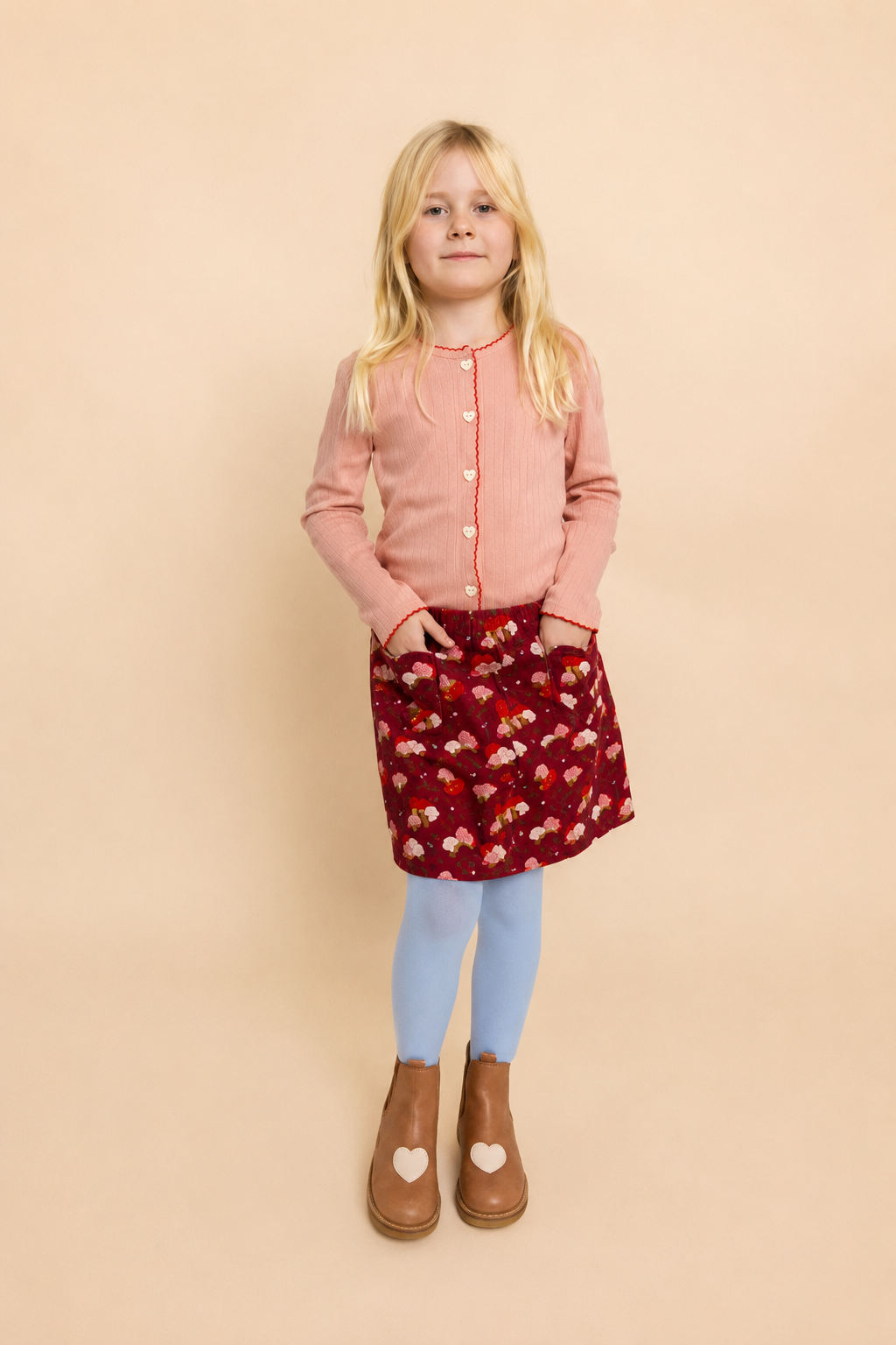 Liva Pointelle Cardigan - Warm Pink