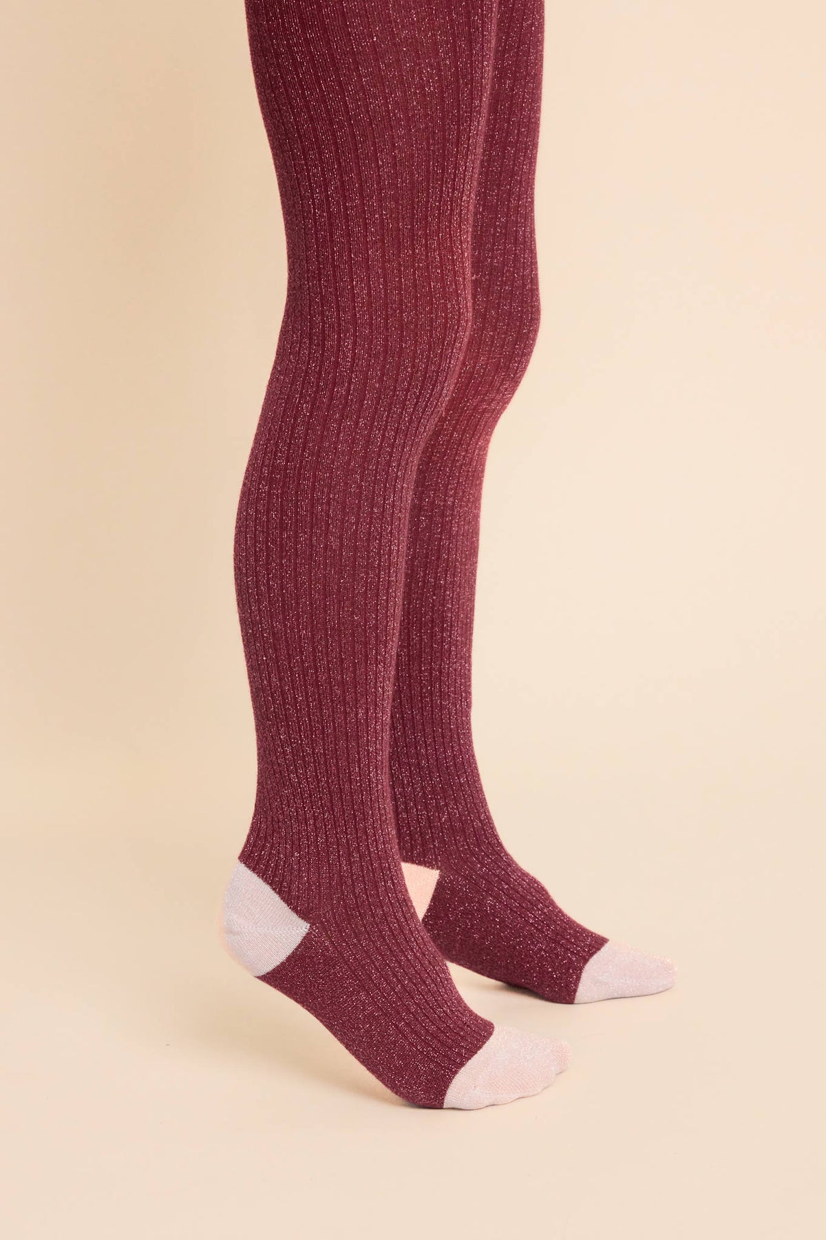 Vera Tights 2-pack - Cranberry-Pink Glitter 2-pack