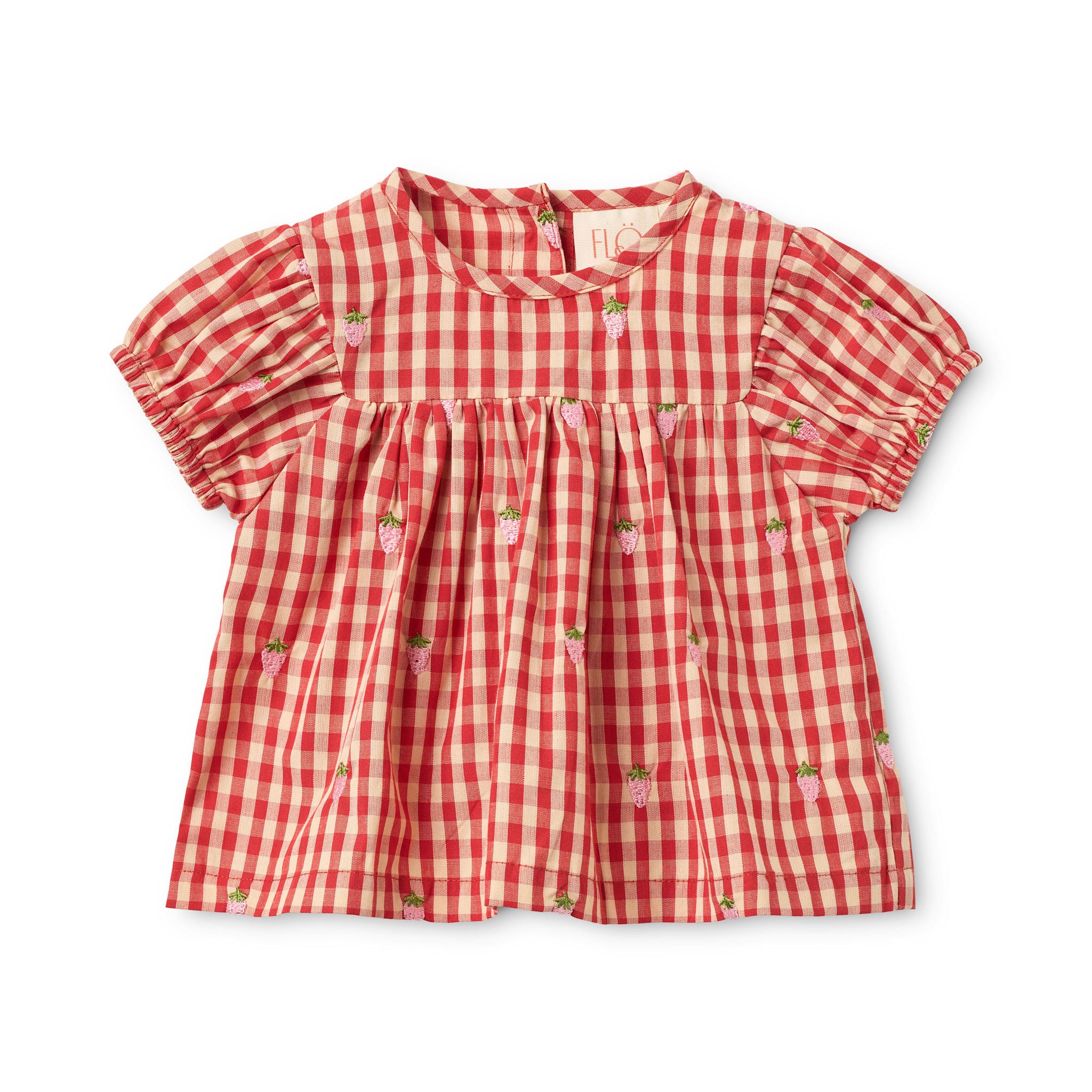 Molly Pineberry Baby SS Set - Red-pink Berry Gingham
