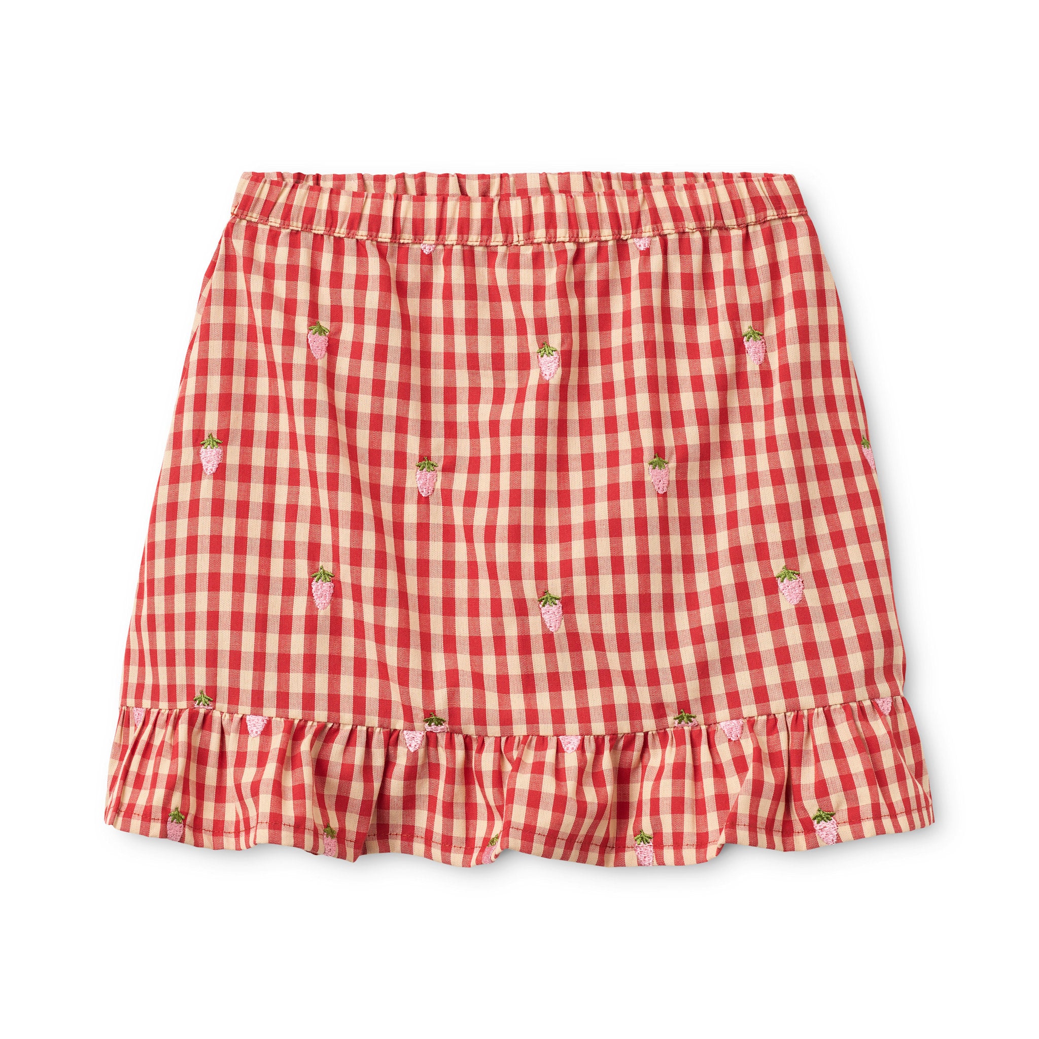 Molly Pineberry Skirt - Red-pink Berry Gingham