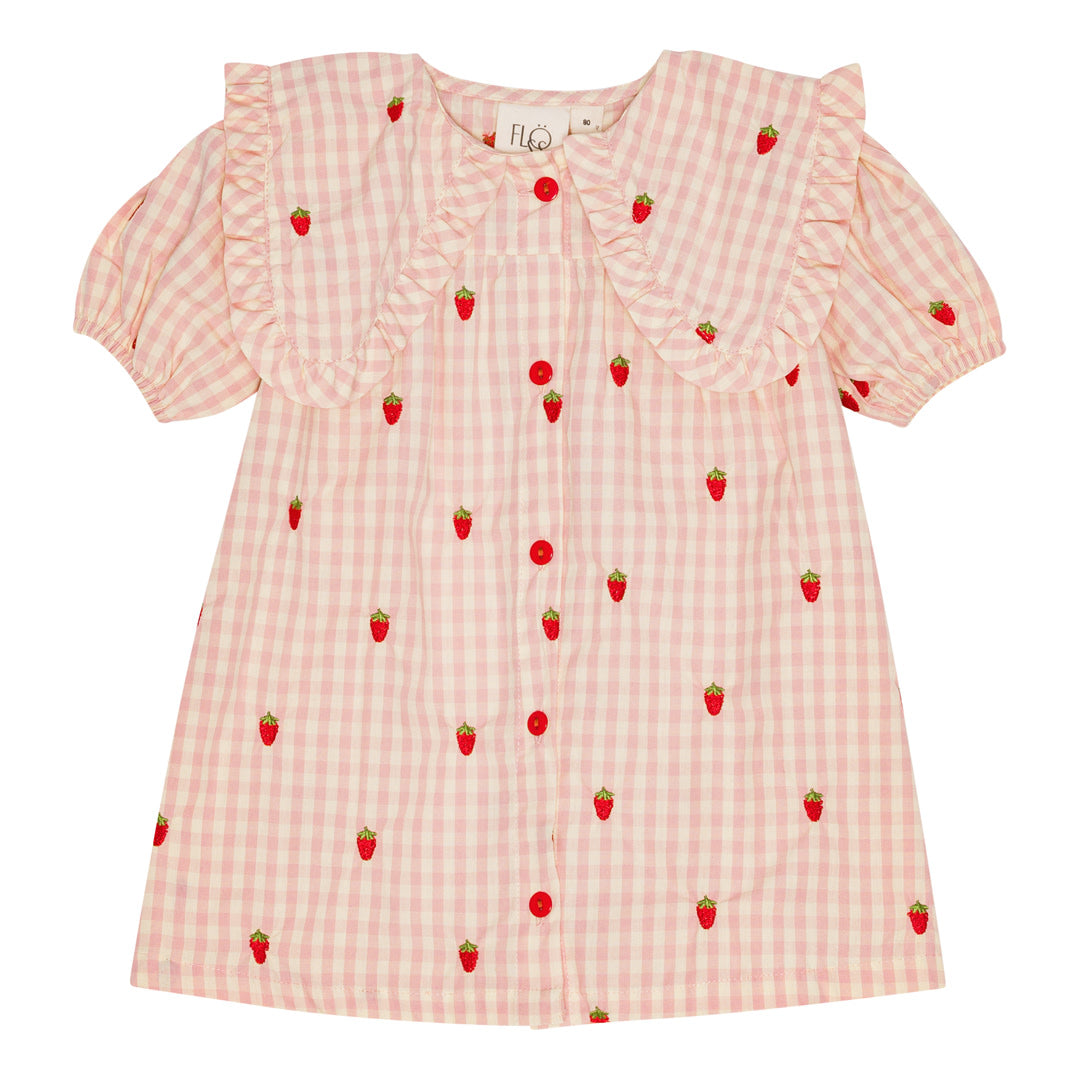 Dolly SS Dress - Pink Berry Gingham