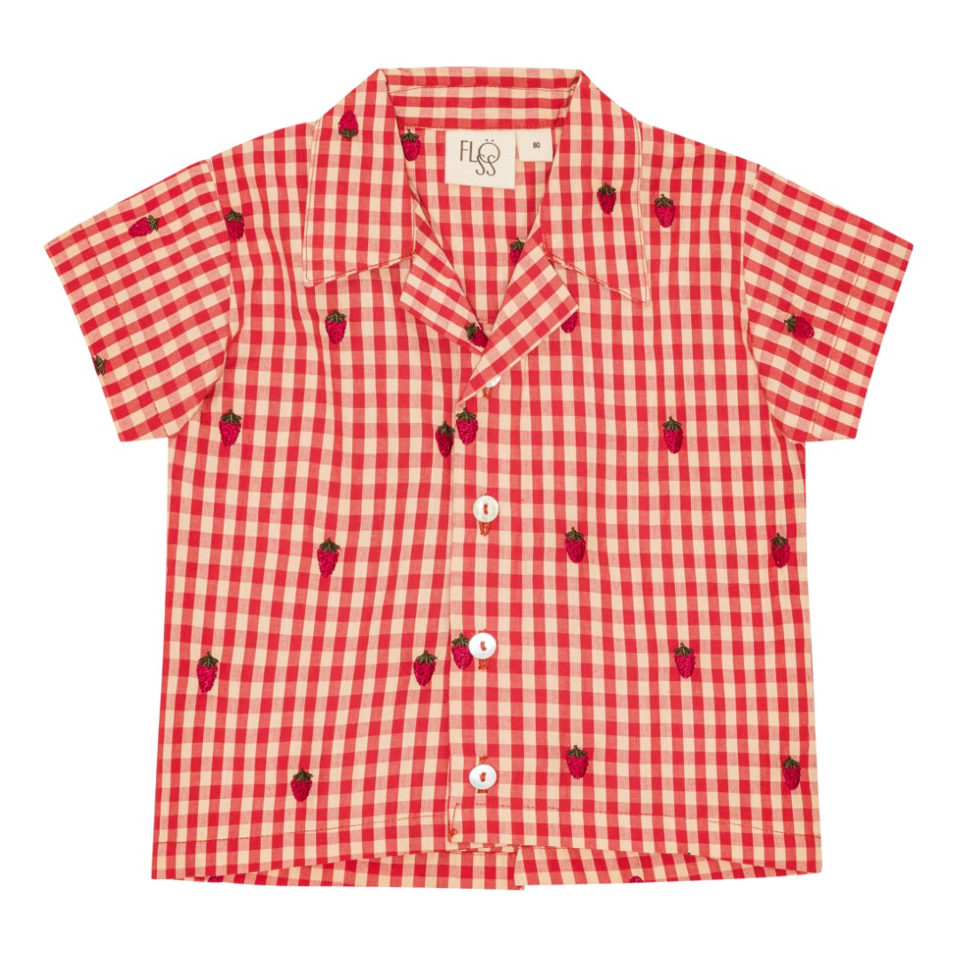 Molly SS Shirt - Berry Gingham
