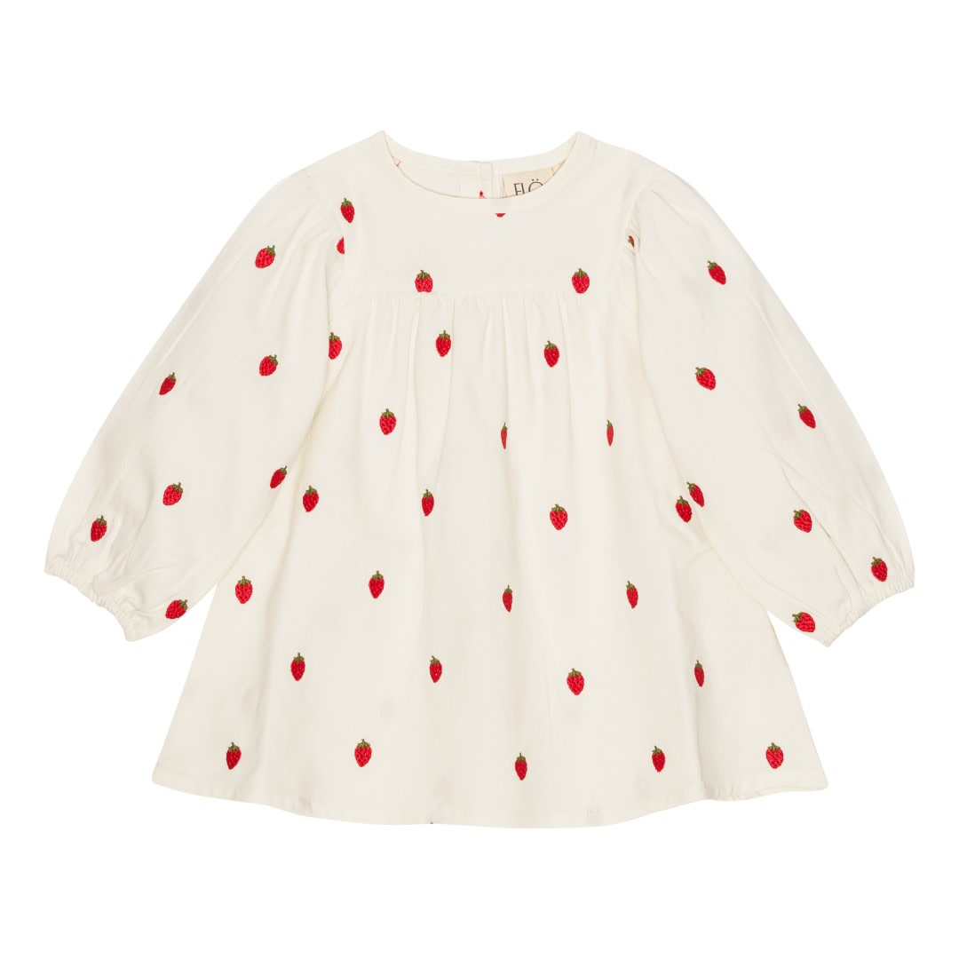 Cora Dress - White Denim Berry