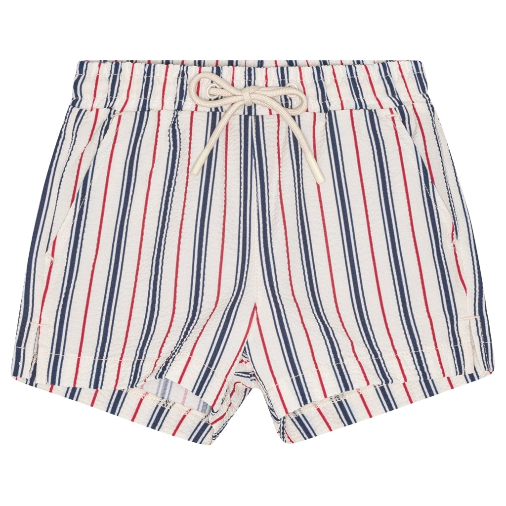 Flöss Aps Miles Swim Shorts Shorts Navy/Ruby Red Stripe