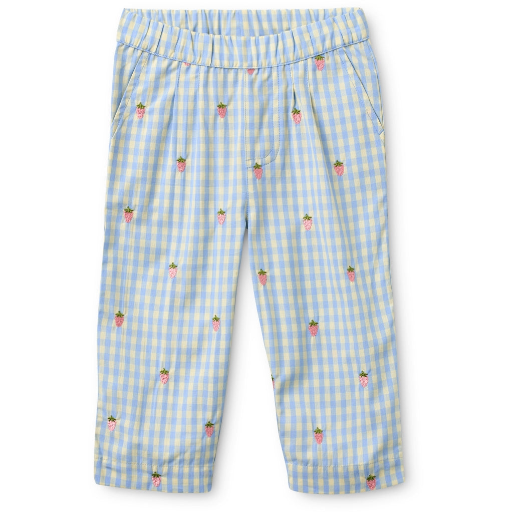 Flöss Aps Mille Pants Pants Sky Berry Gingham