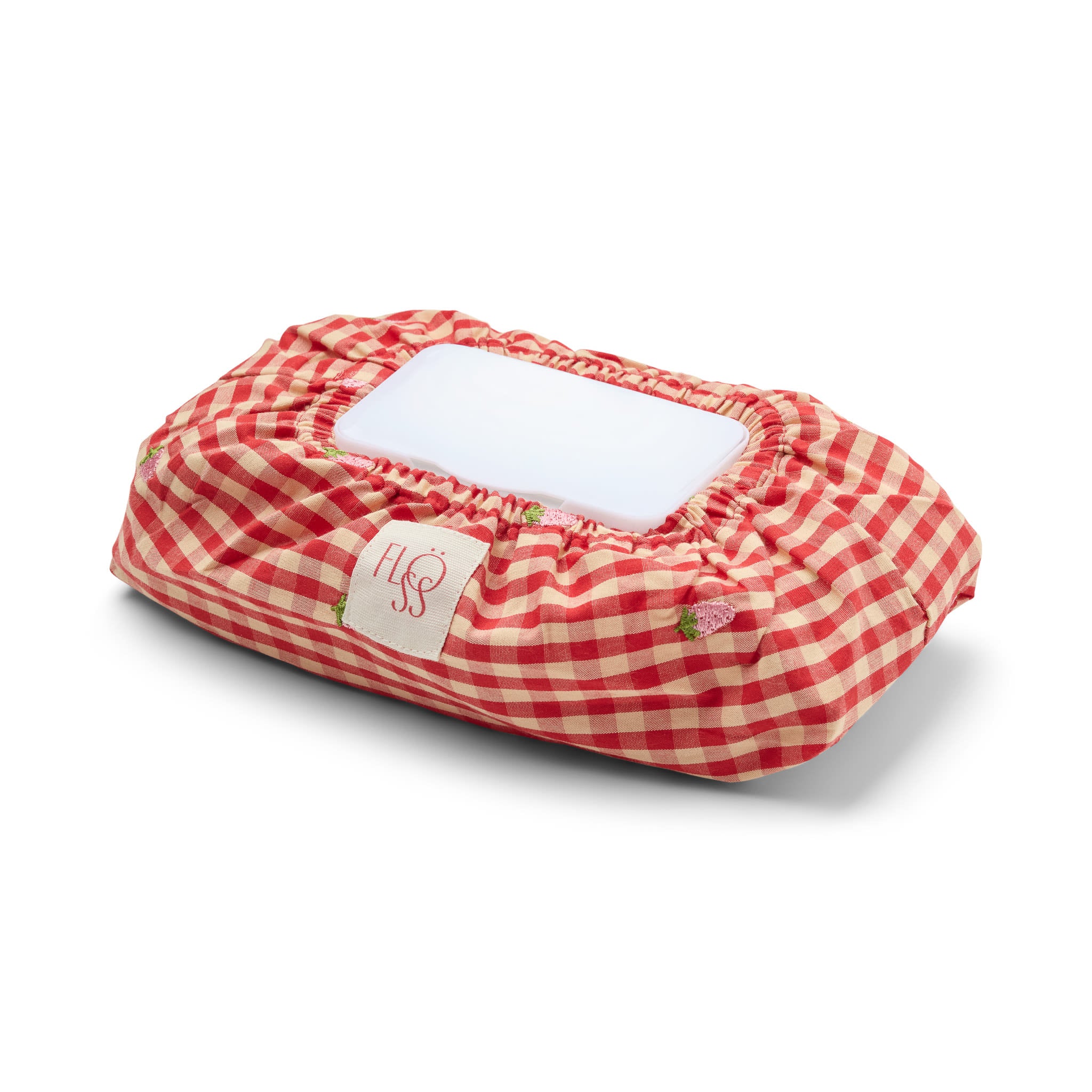 Molly Pineberry Wet Wipe Cover - Red-pink Berry Gingham