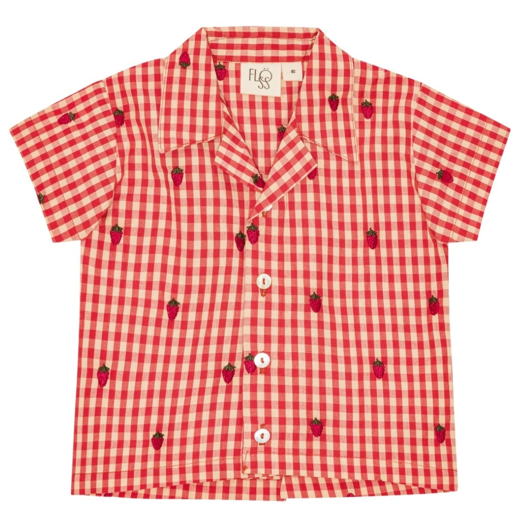 Flöss Aps Molly SS Shirt Shirt Berry Gingham