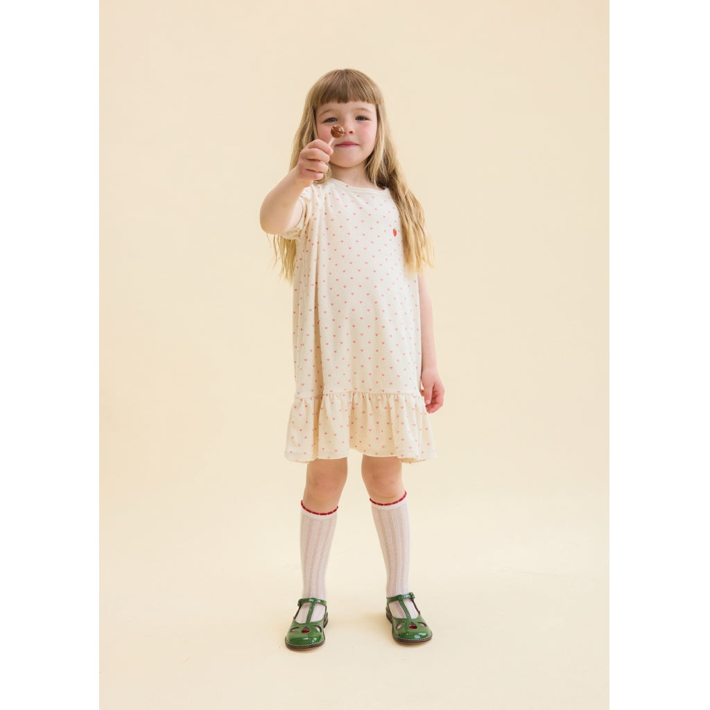 Flöss Aps Nohr Dress Dress Cream-Pink heart