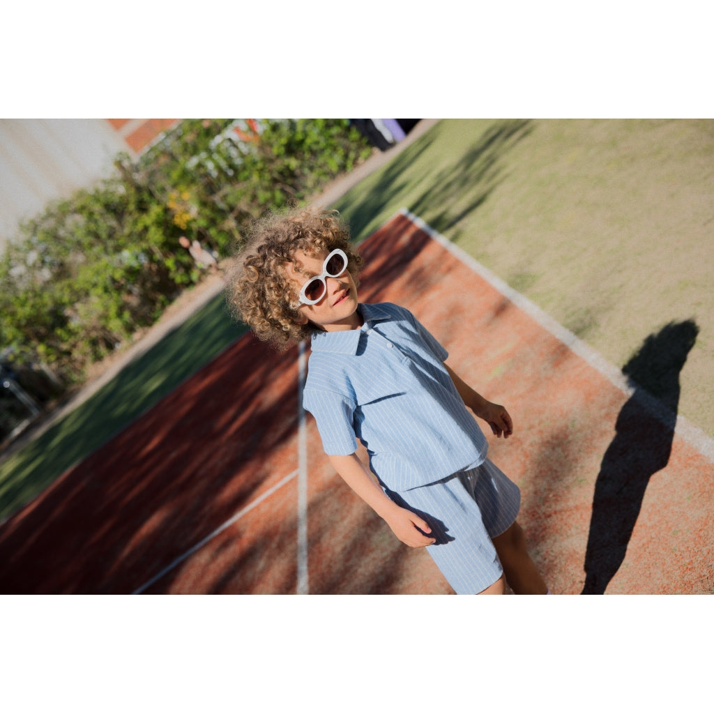 Flöss Aps Nohr Shirt Shirt Bright Blue Stripe