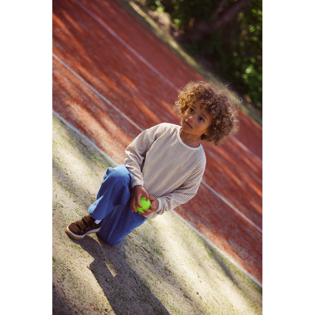 Flöss Aps Nohr Sweatshirt Sweater Light Brown Stripe