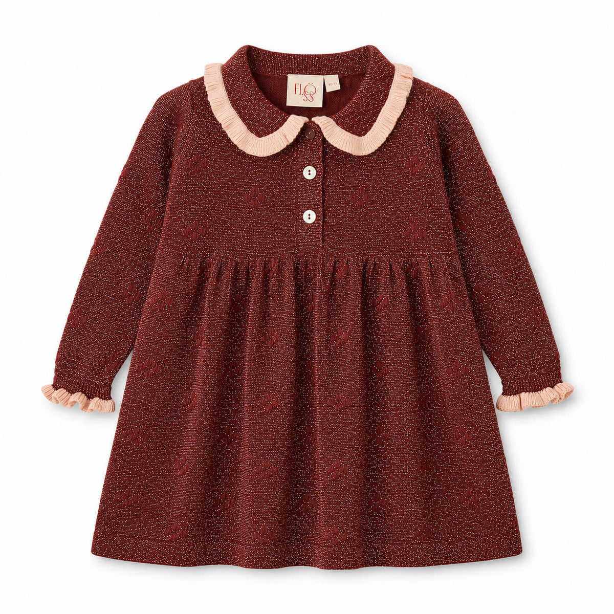Olive Dress - Dark Cranberry Glitter