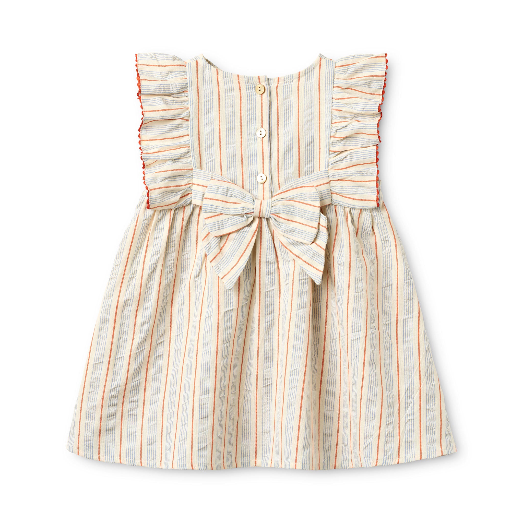 Robin Dress - Blue-tangerine Stripe