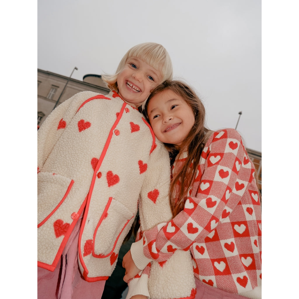 Flöss Aps Simone Fleece Jacket Jacket Soft white heart