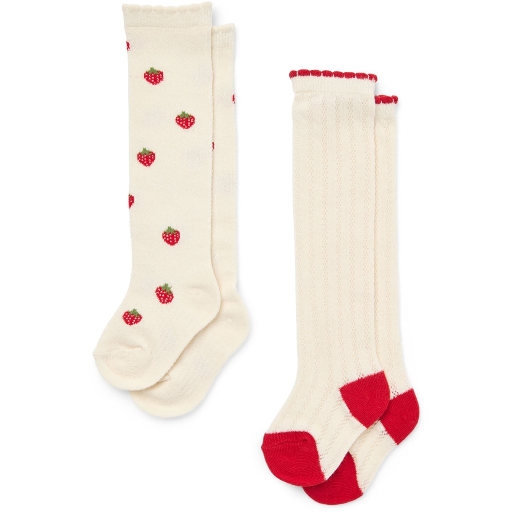 Flöss Aps Vanda Socks 2-pack Socks Berry Pointelle 2-pack
