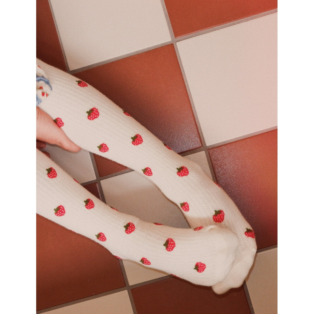Flöss Aps Vera Tights Tights Pointelle Berry