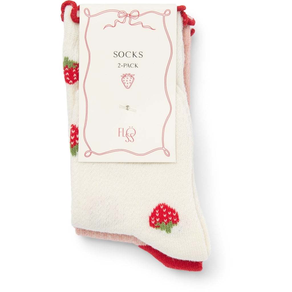 Flöss Aps Vigga Socks 2-pack Socks Pointelle Berry 2-pack